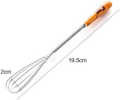 Hand Mixer Electric 1Pc Multifunctional Rotary Manual Egg Beater Mixer Mini Kitchen Egg Whisk Bake Tool Egg Agitator Metal Eco-Friendly Egg Mixer (Size : 18 * 2.5cm) (No Color Choise) Random Color. 