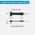 Hagibis USB4 Right Angle Cable Type C Fast Charging Capsule mini Cord 240W 80Gbps Date for Thunderbolt 5/4 iPhone 17 Pro Max 16.