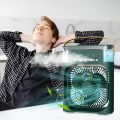 4-In-1 Multi-Functional Portable Air Humidifier Cooling USB Fan With 7-Color Night Light. 
