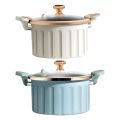 8L Enamel Micro Pressure Pot Korean Vacuum Non stick Soup Pot Non Stick Soup Pot Multifunctional Double Ear Stewing Boiling Pot. 
