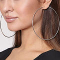 2/4Pcs Thin Big Circle Hoop Earrings for Women Men, Stainless Steel Ear Ring Fashion Piercing Jewelry  Nightclub DJ. 