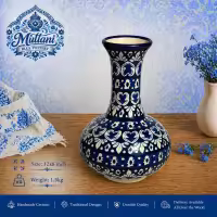 Surahi Large Surai | Surai 12x8 inch | Blue Pottery Surai | Beautiful Decoration Piece | Multani Handmade and Hand Paint