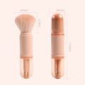 4in1 Travel Makeup Brushes Set Retractable Kabuki Brush and 3 Small Brushes For Eye With Soft Bistles Small Portable For Touchup. 