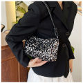 Zk_shoping women bag fashion cute tote shoulder bag shiny party evening clutch shoulder bag women handbag. 