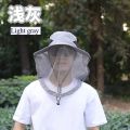 Mosquito-Proof Hat, Face-Covering Sun-Protective Hat, Breathable Mesh Veil, Anti-Insect and Anti-Bee Hat for Night Fishing.
