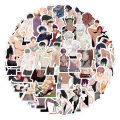 60PCS Anime Naked Muscle Man Stickers DIY Stickers Scrapbooking Phone Luggage Skateboard Waterproof Decals.