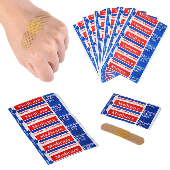10-80pcs Waterproof Wound Dressing Patches Tape Self-Adhesive Plaster Bandage Non-woven Fabrics Band Aid for Kids