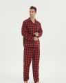 Mens Flannel Pajama Sets Cotton Plaid Pajamas for Men Pjs Set Soft Lounge Sleepwear Pj Pants with Pockets Flannel Shirts.