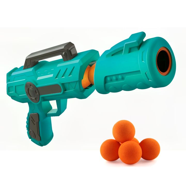 Air-Powered Foam Ball Blaster Toy Gun for Kids – Pump Action EVA Soft ...