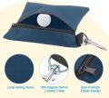 Golf Tee Pouch, Zipper Golf Ball Bag with Metal Lobster Claw Clip for Men Women Valuables Holder. 