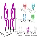 4-in-1 LED Cold Light Motorcycle Bike Helmet Strip EL Sticker Waterproof Warning Lights Motorcycle Night Riding Accessories. 