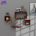 set of 4 Wall Decoration shelves(Black Brown white Red Yellow). 