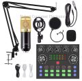 Bm 800 Condenser Microphone With V8-S Sound Card & Microphone stand. 