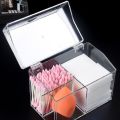 Portable Acrylic Box, Cotton Swab, Transparent Cosmetics,Portable, Cosmetics Container,Jewelry Organizer. 