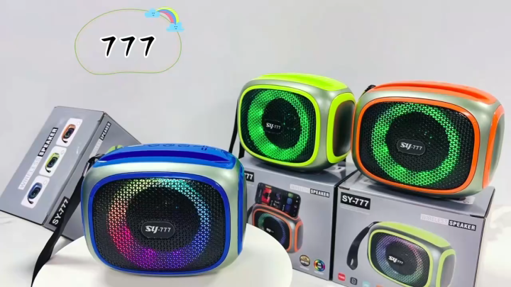 SY-777 Bluetooth, USB, TF Card & FM Radio Supported Hi-Fi Sound Deep Bass Speaker - Multicolor