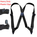 Suspenders for Men Work 3.8cm Wide 2 Plastic Clips Heavy Duty Big and Tall Trucker Suspenders Adjustable Elastic Trouser Braces.