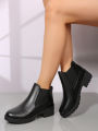 2025 Summer New Women's Fashion Short Boots High Heels Round Head Fashion Boots Casual Versatile Women's Shoes.