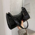 Retro Alligator Pattern Female Small Handbags and Purse Armpit  Shoulder Bags High Quality PU Leather Ladies Clutch Totes Bag. 