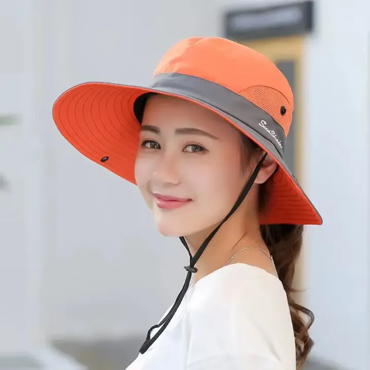 Women'S%20Summer%20Sun%20Hat%20with%20Large%20Brim%20Breathable%20and%20Foldable%20Sun%20Protection%20Fisherman'S%20Hat%20Beach%20Hat%20Outdoor%20Fishing%20Hat%20-%20Image%203