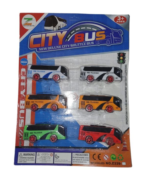 Toy bus/Super Speed Pull Back Racing Toy bus Set-6 Pieces Set