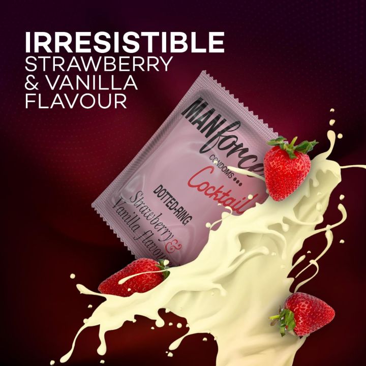 Manforce%20Cocktail%20Condom%20-%20Strawberry%20&%20Vanilla%20Flavored%20with%20Dotted%20Ring%20%7C%203pcs%20Pack%20Condom%20for%20Men%20%7C%20India%20-%20Image%204