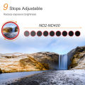 FOTGA 58/ 67/ 72/ 77/ 82mm Slim ND Fader Variable Filter Neutral Density ND2 to ND400 Red for   DSLR Camera ND Filter. 