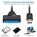 2.0 OTG with USB 2.0 to SATA Adapter, Supporting 2.5-Inch External Hard Drives, Solid-State Drives, Hard Drive Adapter Cables.