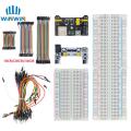 MB-102 MB102 Breadboard 400 830 Point Solderless PCB Bread Board Test Develop Dupont line DIY for arduino laboratory SYB-830. 