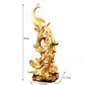 Home And Office Decoration, Antique Peacock Statue Decor, Golden Peacock, Porcelain Material, Exquisite Showpiece. 