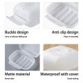 Portable Soap Rack For Travel And Business Trips Sealed Waterproof Soap Box Transparent Plastic Soap Storage Box With Lid. 