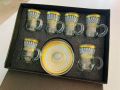 new luxury Turkish tea set 6 saucers 6 cups  75ml. 