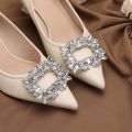 Wedding Shoe Clips - 1 Pair Crystal Rhinestone Buckles for Bridal Heels - High-Heeled Shoes with Rhinestone Clasps as Accessorie. 