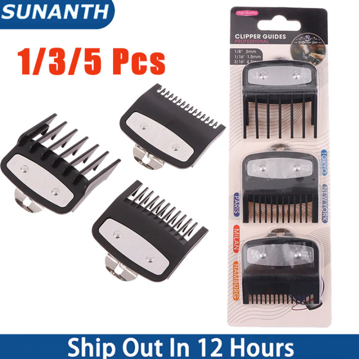 1/3/5Pcs Hair Clipper Guards Guide Combs 1.5mm 3mm 4.5mm Trimmer Styling Tools Attachment Compatible for Professional Use