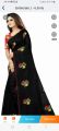 Embroidered Chanderi Cotton Saree (Black) with Blouse material. 