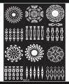 Pack of 6 mehndi sticker mehndi stencil. 