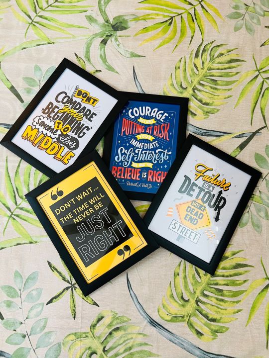 4%20Pcs%20Motivational%20Frame%20Customized%20A4%20Size%20Black%20Frame%20PVC%20Higher%20Quality%20Picture%20Prints%20-%20Image%203