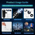 Led Halloween Moon Lamp USB Projector Night Light Christmas Holiday Ornaments for Ceiling Wall Atmosphere Mood Light Adjustable. 