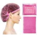 100PCS Disposable Non-Woven Bouffant Caps 21Inchs Hair Bath Shower Caps Elastic Dust Head Cover Nets for Women Beauty Salon Spa.