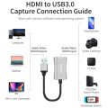 KINGMA HDMI to USB-C 3.0 Video Capture Card 4K 1080p for Streaming Video Broadcast. 