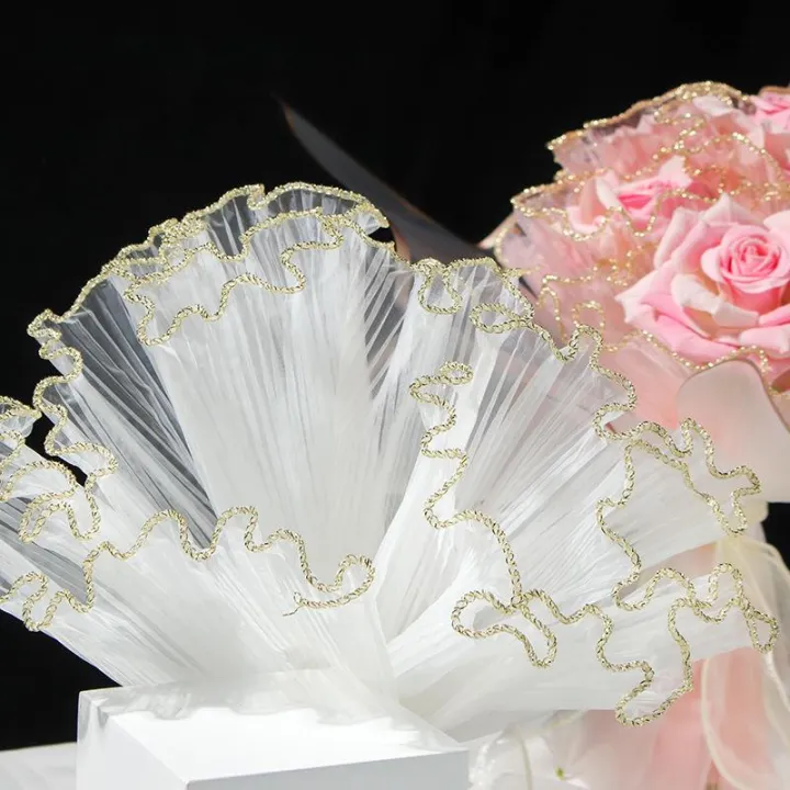 28cmx4yard%20Flower%20Wrapping%20Paper%20Gold%20Silver%20Pearl%20edge%20Wave%20Yarn%20Flower%20Packaging%20Lace%20Mesh%20Florist%20Handmade%20Bouquet%20Gift%20Decor%20-%20Image%203