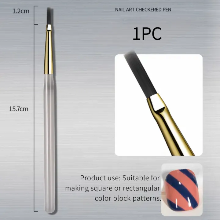 1/2/5Pcs%20French%20Plaid%20Nail%20Art%20Brush%20Set%20Ultra-Fine%20Liner%20Flat%20Brush%20for%20Grid%20Pattern%20UV%20Gel%20French%20Tip%20Ombre%20Salon%20Home%20DIY%20-%20Image%208