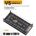 5V 3 pin ARGB RGBW Cable ASUS AURA SYNC RGB 10 Hub Splitter SATA Power Extension Cable Adapter LED Strip Light PC RGB Fan Cooler. 