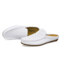 Summer Men Casual Loafers Fashion Breathable Genuine Leather Slippers Outdoor Light Mules Cool Half Shoes Italian Design Sandals. 