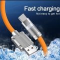 Universal 120W Liquid Silicon Fast Charging Data Cables Micro USB/Type C 6mm Thickness For Samsung Redmi Oppo Realme Oneplus. 