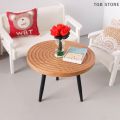 1:12 Dollhouse Miniature Round Table Tea Table Doll Home Coffee Table Furniture Decor Toy Micro Scene Construction Props.