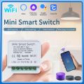 16A /20A Mini Wifi Smart Switch DIY Light Switch 2 Way Control Automation Module Cozylife App Remote Control Alexa  Home lightify. 