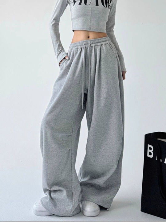 Y2K%20Harajuku%20Wide%20Leg%20Sweatpants%20Women%20Streetwear%20Baggy%20Oversize%20Gray%20Sports%20Pants%20High%20Waist%20Drawstring%20Casual%20Joggers%20Trousers%20-%20Image%204