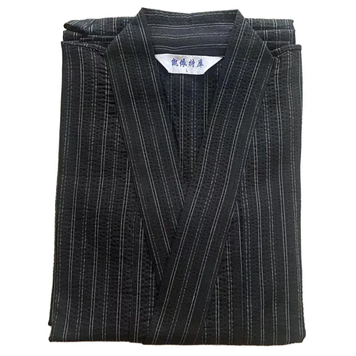 Black%20Summer%20Navy%20Japanese%20Traditional%20Samurai%20Kimono%20For%20Men%20Yukata%20Bathing%20Robe%20Hekoobi%20Loose%20Style%20Homewear%20Long%20Gown%20Cotton%20-%20Image%207