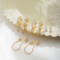 Dainty Zircon Small Stackable 14k Gold Plated Earrings Set for Women Multiple Piercing Cartilage Huggie Hoop Earring Jewelry. 