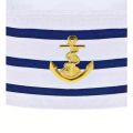 PESENAR Sailor hat Navy blue Yacht Blue Captain cap White sail cap for clothing accessories for adults. 